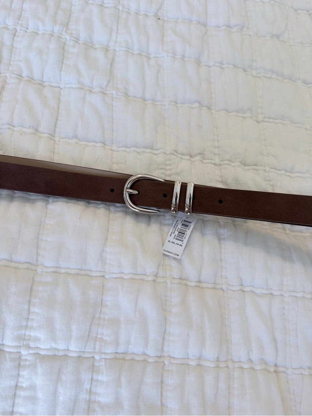 Women’s Brown Leather Belt with Silver Buckle